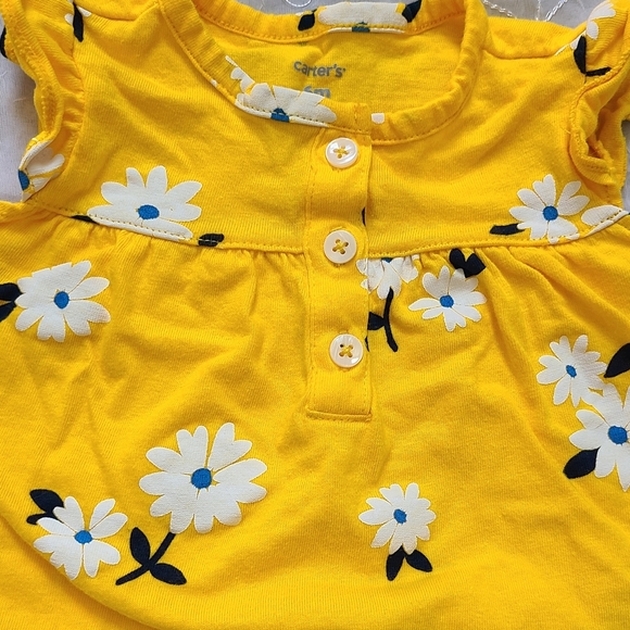 Carters Floral Kids Tops Girl 6 Months - Yellow and Colorful Flower Blouses - Picture 7 of 11